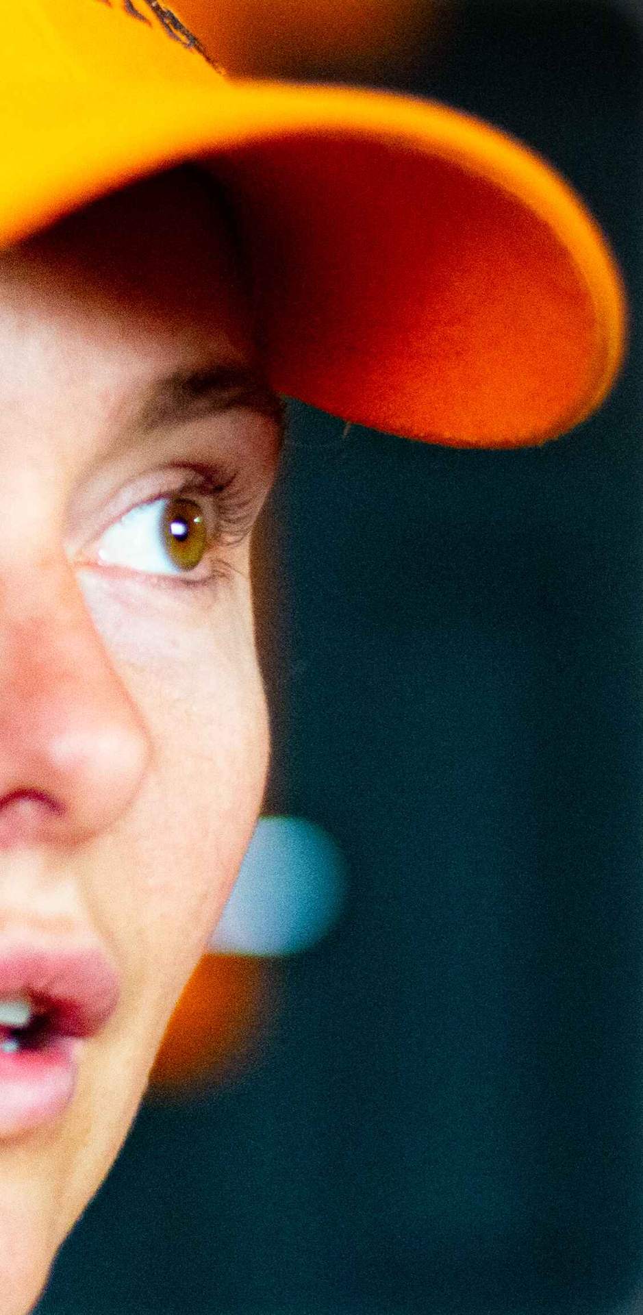 Tight portrait of an athlete in concentration